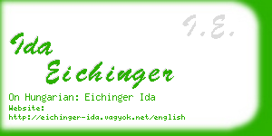 ida eichinger business card